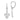 14K White Gold Fleur-de-Lis Dangle Earrings for a Chic Look - Image 1