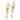 14K Polished Heart Key Leverback Earrings - Image 2
