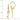 14K Polished Heart Key Leverback Earrings - Image 4