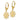 14K Gold Snowflake Dangle Earrings for a Frosty Flair - Image 2