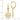 14K Gold Snowflake Dangle Earrings for a Frosty Flair - Image 4