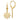 14K Gold Snowflake Dangle Earrings for a Frosty Flair - Image 1