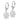 14K White Gold Snowflake Dangle Leverback Earrings - Image 3