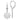 14K White Gold Snowflake Dangle Leverback Earrings - Image 1