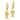 14K 3-D Fishbone Leverback Earrings - Image 2