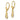 14K and Rhodium Flip Flop Leverback Earrings - Image 2