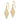 14K and White Rhodium Diamond-Shape Filigree Dangle French Hook Earrings - Image 2