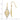 14K and White Rhodium Diamond-Shape Filigree Dangle French Hook Earrings - Image 4