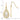 14K and White Rhodium Diamond-cut Filigree Teardrop Dangle French Hook Earrings - Image 4