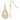 14K and White Rhodium Diamond-cut Filigree Teardrop Dangle French Hook Earrings - Image 1