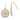 14K and White Rhodium Filigree Medallion Dangle French Hook Earrings - Image 1