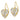 14K and White Rhodium Polished Filigree Heart French Hook Earrings - Image 2