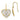 14K and White Rhodium Polished Filigree Heart French Hook Earrings - Image 1