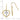 14K w/Rhodium Cross In Center Heart Earrings - Image 4