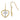 14K w/Rhodium Cross In Center Heart Earrings - Image 1