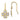 14K White Gold Cross Heart Dangle Earrings - Image 1