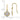 14K and White Rhodium Fancy Square Filigree Dangle French Hook Earrings - Image 4