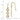 14K and White Rhodium Fancy Diamond-cut Dangle French Hook Earrings - Image 4