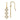14K and White Rhodium Fancy Diamond-cut Dangle French Hook Earrings - Image 1