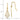 14K White Gold Criss-Cross Dangle Earrings - Image 4