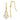 14K White Gold Criss-Cross Dangle Earrings - Image 1