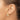 14k w/White and Rose Rhodium Polished Satin Hoop Earrings - Image 3