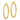 14K Gold Polished Hoop Earrings - Chic and Trendy Statement Style - Image 2