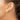 14k Gold Hammered Half Ball Omega Back Earrings - Image 2
