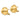 14k Gold Hammered Half Ball Omega Back Earrings - Image 1
