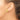 14k Gold Hammered Half Ball Omega Back Earrings - Image 2
