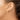 14k White Gold Braided Omega Back Post Earrings - Image 2