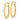 14K Gold Polished Oval Knife-Edge Hoop Earrings - Image 2