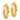 14K Polished and Twisted Oval Hoop Earrings - Image 2