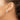 14k White Gold 9.5x16mm Polished Ribbed Half Hoop Omega Back Post Earrings - Image 2