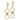 14k Gold Polished Circle Dangle Earrings - Image 2