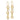 14K Gold Three Circle Dangle Earrings for Effortless Style - Image 2