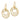 14K Gold Polished Circle Dangle Earrings - Image 2