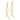 14K Gold Diamond-Cut Curved Bar Dangle Earrings - Image 2