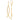 14K Gold Diamond-Cut Curved Bar Dangle Earrings - Image 1