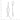 14K White Gold Curved Bar Diamond-Cut Dangle Earrings - Image 3