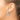14K White Gold Polished Oval Tube Hoop Earrings - Image 3