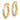 14K Two-tone Polished Twist Hoop Earrings - Image 2
