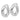 14k White Gold Polished 6mm Twisted Hollow Round Hoop Earrings - Image 2