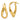 14K Gold Twisted Oval Hoop Earrings for Effortless Everyday Style - Image 1