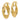 14ky Polished Textured & Intertwined Oval Hoop Earrings - Image 2