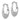 14K White Gold Diamond-Cut Hoop Earrings for Effortless Style - Image 2