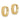 14K Gold Polished Hinged Hoop Earrings with Sparkling CZ - Image 2