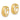 14K Polished and Etched Hinged Hoop Earrings - Image 2