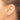 14K White Gold Diamond-Cut Hinged Hoop Earrings - Image 3