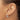 14K White Gold Polished Hinged Hoop Earrings - Image 3